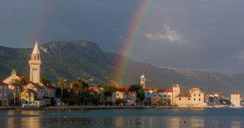 Duga iznad Kaštela Kaštela, duga