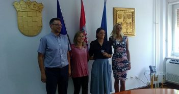 Prijem za Dinu Levačić u Banovini Hrvoje Akrap, Jelena Hrgović, Dina i Željana Levačić
