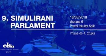 Sjednica Simuliranog parlamenta održat će se 16. ožujka na Pravnom fakultetu u Splitu.