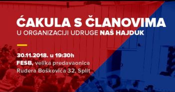 Udruga Naš Hajduk organizira Ćakulu s vodstvom kluba
