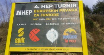 Split: Išaran grb Partizana turnir europskih prvaka za juniore