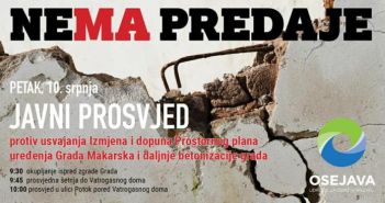 Makarani prosvjeduju protiv devastacije poluotoka Osejave