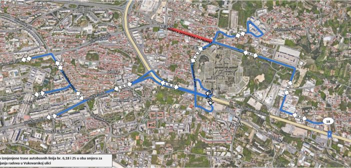 Izmjene trasa linija 6, 18 i 25 u Splitu